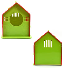 Decorative small birdhouse with entrance