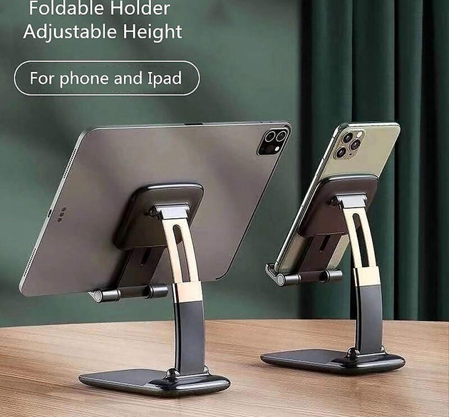 Phone Holder for Table, Foldable Universal Mobile Stand for Desk