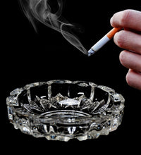 Quality glass ashtray for outdoor and indoor use.