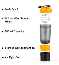 Shaker bottle with mixing ball for protein shakes