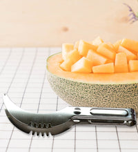 Stainless steel melon slicer and corer, kitchen tool for fruits