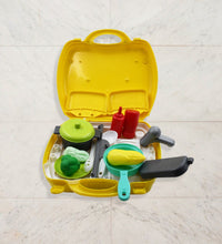 Kids' kitchen play set with cooking tools