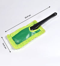 Car cleaning brush with large microfiber duster for dust removal