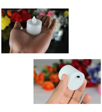 Festival LED tealight candles, battery-operated for ambiance