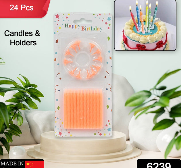 Pack of 24 birthday party candles.