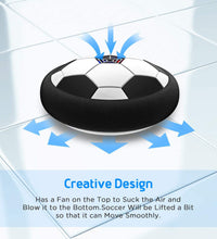 Glow-in-the-dark hover ball, ideal for kids' games and indoor fun.