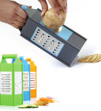 Four-in-one plastic grater and slicer for versatile kitchen use