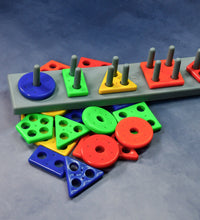 Column blocks for kids with geometric shapes and matching angles