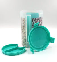 Transparent 3-in-1 storage container with airtight seal and color box packaging.