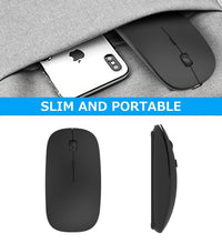 Wireless mouse suitable for laptop, PC, Mac, and iPad usage.