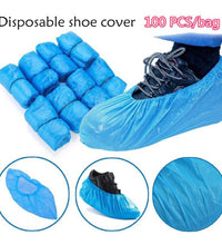 Elastic top disposable shoe covers, ideal for keeping shoes dry in the rain.