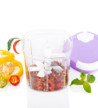 2 in 1 chopper and slicer with a built-in blade system for easy and quick food preparation