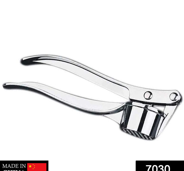 Stainless steel garlic press crusher with ergonomic handle