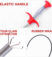 Metal wire brush with hook, perfect for cleaning clogged drains and kitchen sinks.