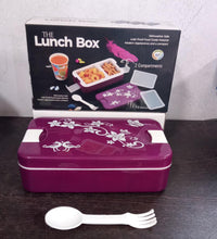 Compact lunch box with lid