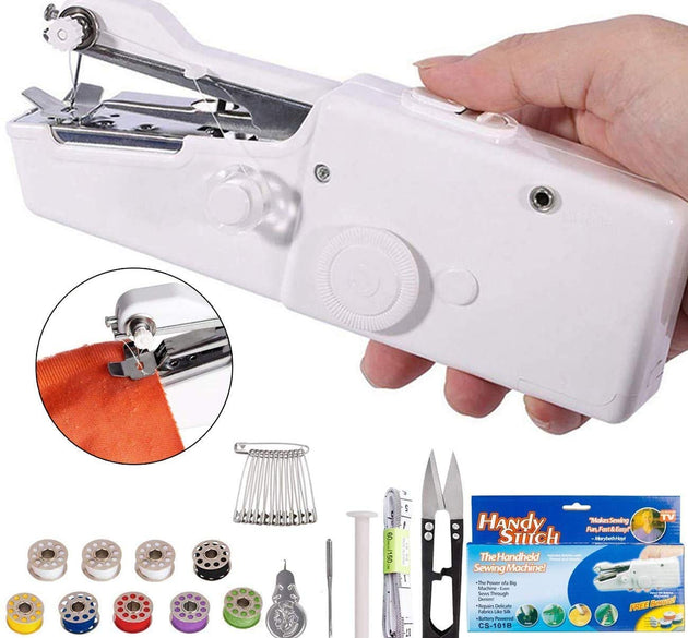 Handheld mini sewing machine with cordless design