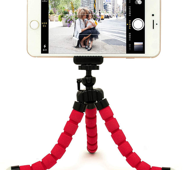 Portable Mini Octopus Tripod Stand with Phone Holder for Live Selfie, Mobile Phone Portable and Adjustable Stand