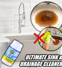 Portable clog remover powder for kitchen and toilet pipes.