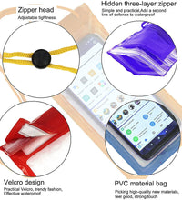 Mobile pouch with secure waterproof seal.