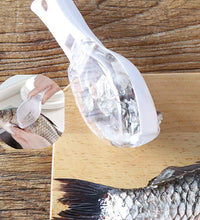 Practical fish scale scraper and skin peeler for home use.