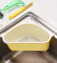 Multi-functional drainer shelf for sink in triangular shape