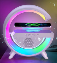 LED night lamp with Bluetooth speaker and wireless charging