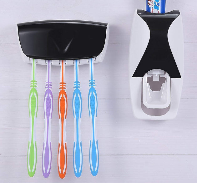 Toothbrush and toothpaste dispenser combo