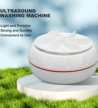 Mini washing machine with turbo function and USB cable, suitable for home, camping, and college use.