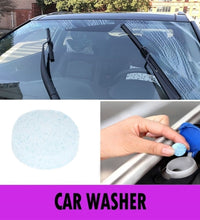 Tablets for cleaning car wipers with effervescent action