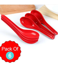 Microwave-safe, food grade, colorful soup and dessert spoons set of 6.