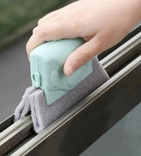 Window groove cleaning brush for tight spaces