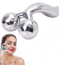 3D roller face massager for facial relaxation.