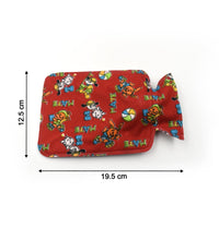 Small hot water heating pad for pain relief, rubber material.