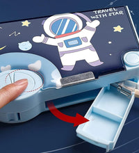 Space-themed pencil box for boys with pop-up design