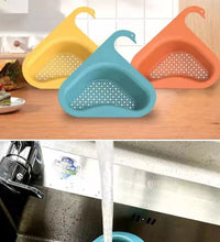 Strainer with swan design for preventing blockages in sinks