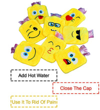 Emoji design hot water bag for quick pain relief and comfort.