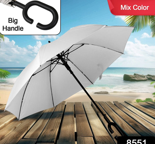 8551 Umbrella Summer Sun and Rain Protection Foldable Cute Umbrella & C-Shaped Handle || UV Protection Rain Sun Umbrella || Travel Accessories || Umbrella for Children, Girls, and Boys (1 Pc / Mix Color)