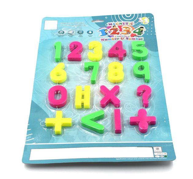 Magnetic number symbols toy set for babies, designed for interactive learning.