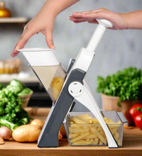 Hand press chopper for efficient vegetable cutting