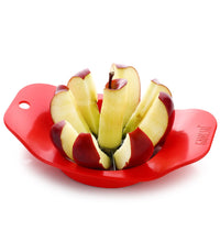 Ganesh apple cutter, plastic and stainless steel, color may vary.