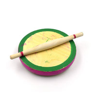 Colorful kids chakla belan set, great for role play and learning kitchen skills.