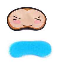 Eye mask with ice pack for soothing and meditation.