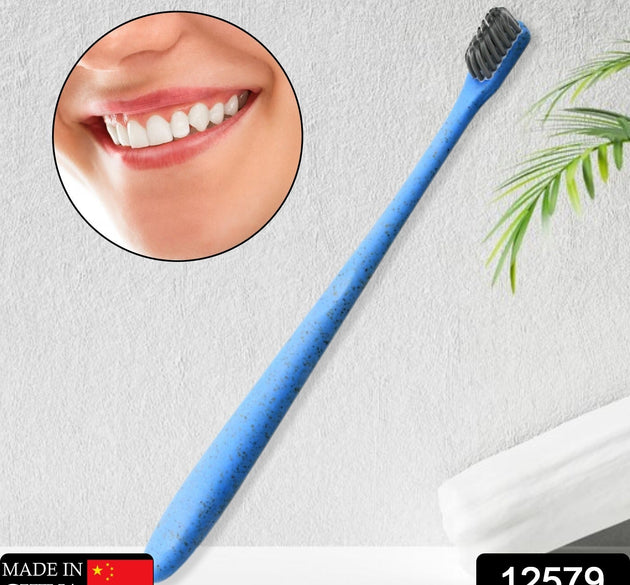 Wheat Straw Toothbrush Women Men Soft-bristle Toothbrush Oral Care Tooth Brush Manual Toothbrush for Deep Cleaning, Dental Care (1 Pc)