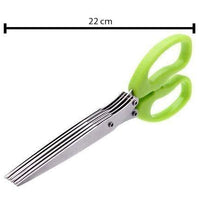 Scissors for vegetables and herbs, stainless steel with 5 blades