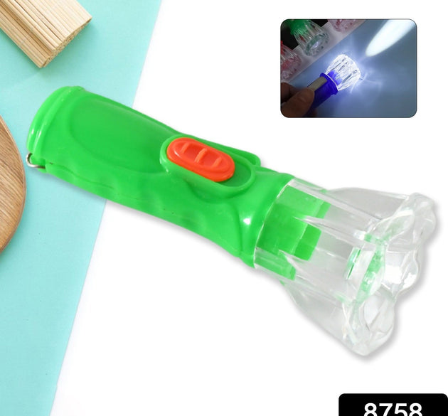 Small Plastic Torch for Kids, Plastic LED Flashlight Torch, Beautiful Attractive Good Gift Item, Pocket Torch for Kids (1 Pc)