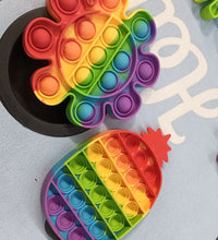 Colorful sensory toy with multiple push pop bubbles for stress relief