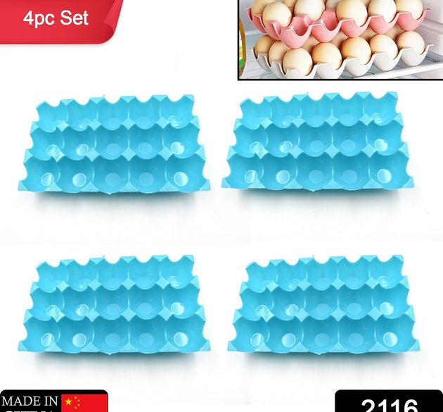 Plastic egg tray with 15 cavities, 4 pcs set