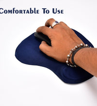 Ergonomic mouse pad with wrist rest, from above