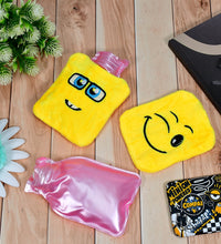 Emoji hot water bag for comforting warmth and pain relief.