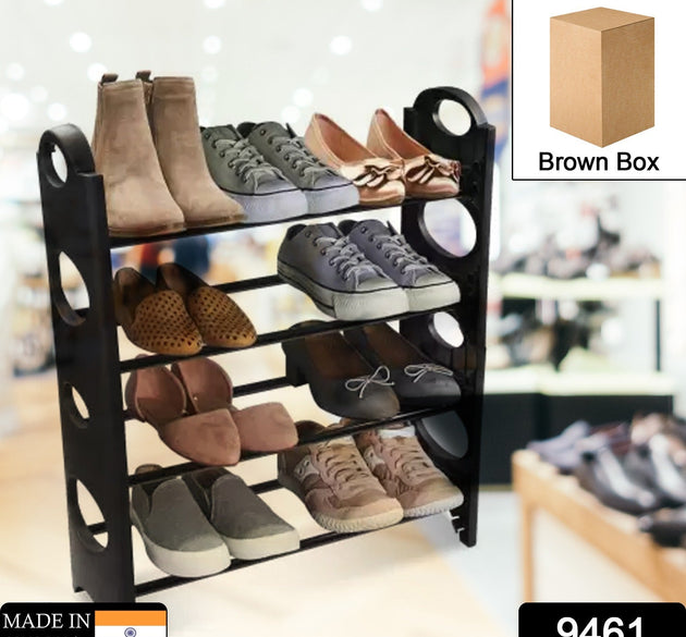 4-shelf shoe rack, sturdy and space-saving storage for footwear